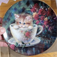 "teacup kitten" collector plate w/certificate