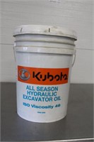 Kubota all season hydrauli excavator oil, 3/4 full