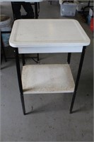 Metal 2 tier table, 20 X 16 X 30.5"H, some marks
