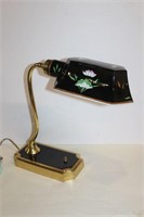 Unique Desk Lamp with Enameled Shade