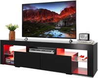 WLIVE LED TV Stand for 55-70 Inch TV  Black