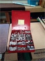 Variety of miscellaneous sockets metal case