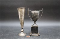 Sterling Trophy & Monogrammed Vase