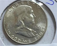 1949S Franklin Half Dollars