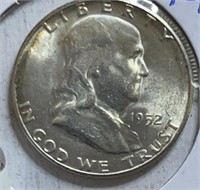 1952S Franklin Half Dollars