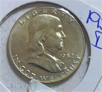 1952D Franklin Half Dollars