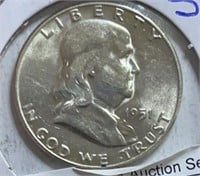 1951S Franklin Half Dollars