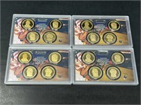 Four US Mint Presidential $1 Coin Proof Sets