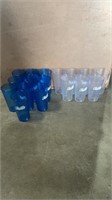 10x blue, 7x clear Pepsi 16oz cups