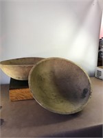 Primitive wooden bowls 18"