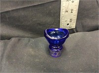 Cobalt Blue Glass Eye Wash Cup Ground Stopper Cap
