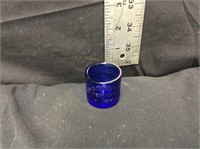 William R Warner Cobalt Blue Glass Dose Cup