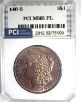 1897-S Morgan MS63 PL LISTS $400