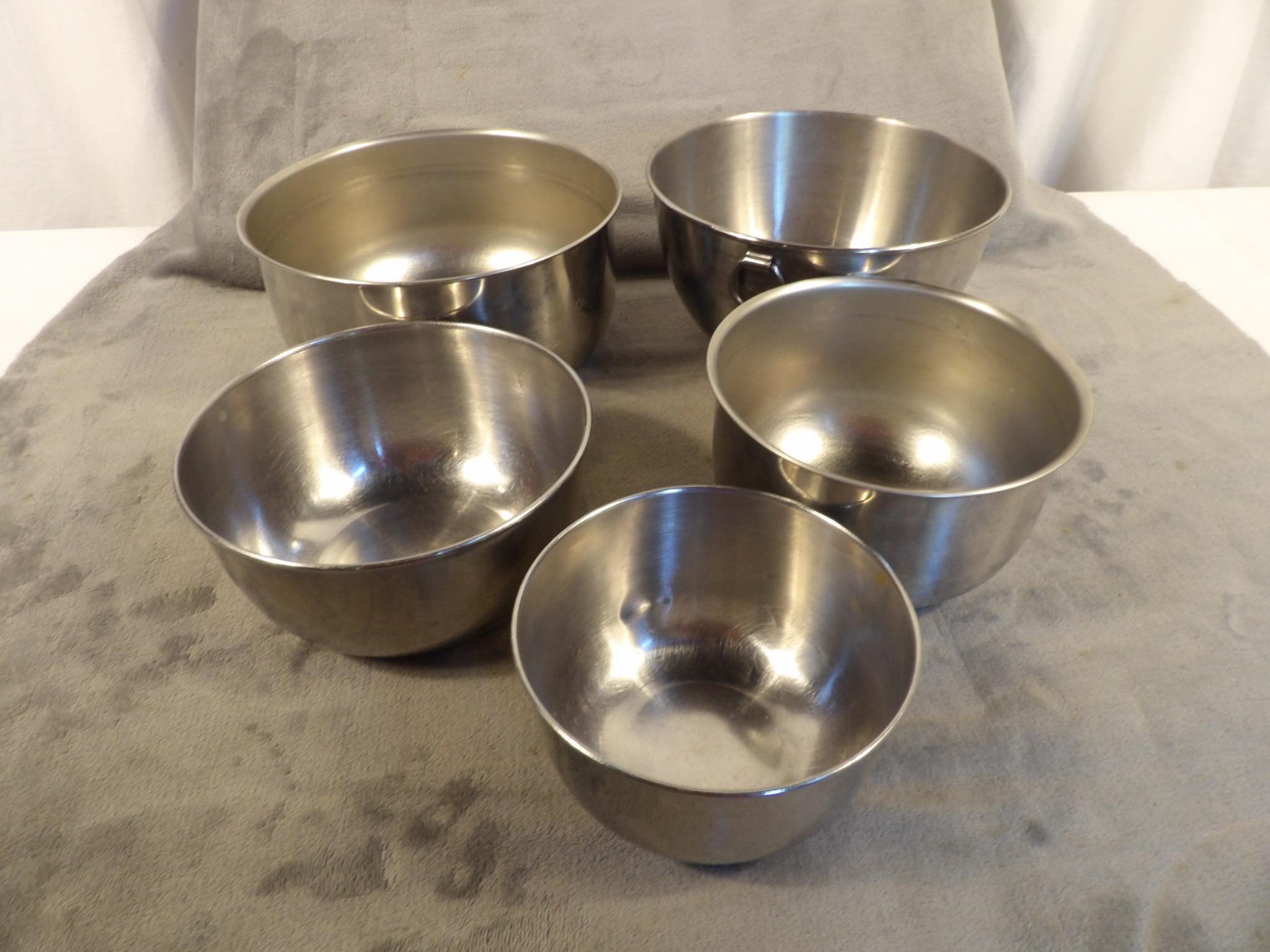 Lot of Stainless Steel Mixing Bowls