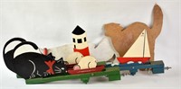 VINTAGE WHIRLIGIGS & WOOD CUTOUTS