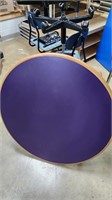 5 Rolling Chairs & Purple Table