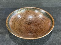 VTG Art Pottery Small Burgundy Bowl
