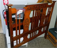 ANTIQUE CARVED FULL SIZE BEDFRAME