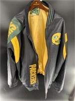 Green Bay Packer's leather letter coat 3XL