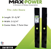 Maxpower 561811 2-Blade Set for 42-Inch Cut John