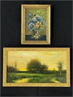 2 Small Framed Oil Paintings