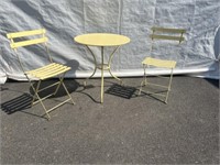 3pc. Metal Table and Chairs