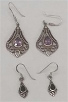 2 Pair Sterling Earrings