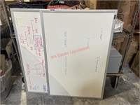 Two office white boards