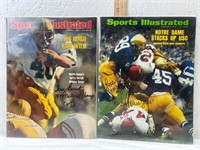 2 Signed sports illustrated - Notre Dame