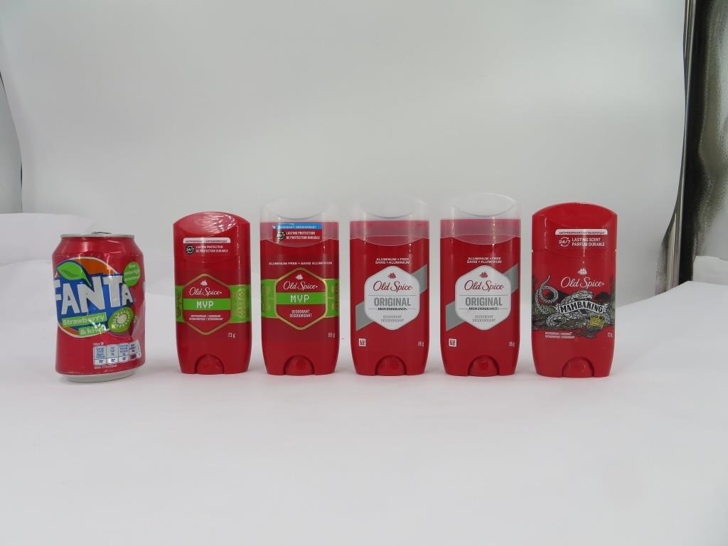 5 déodorants neufs pour homme, Old Spice