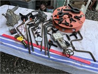 Hyd. Pressure Hose, Tire Irons, Wood Clamps