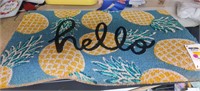 Pineapple hello door mat