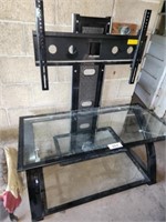 METAL & GLASS FLAT SCREEN TV STAND