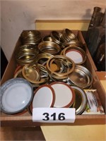 LOT VARIOUS CANNING JAR RINGS SEALS