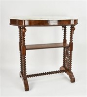 American Gothic Revival Marble Top Table