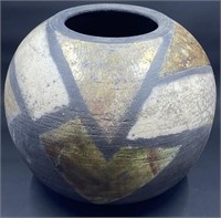 Signed Modernist Round Vase