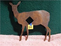 8" x 9" Metal Cut Out Deer Decor