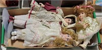 3 PORCELAIN DOLLS