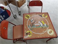 Roy Rogers 1950 Kids Table & 2 Chairs
