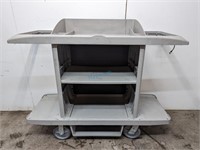 FULL SIZE JANITORIAL CART, 60" X 22" X 50"