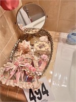 Mirrored Tray, Mirror & Shells(Bathroom 1)