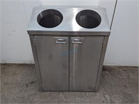 S/S WASTE/RECYCLE CABINET, 30" X 24" X 39.5"