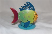 An Enamel Fish Candle Holder