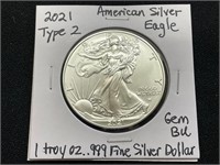2021 American Eagle Silver Dollar T2