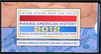 2012 MAKING AMER HIST COIN & CURRENCY SET