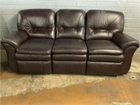 All Leather La-Z-Boy Reclining Sofa, 86in Long