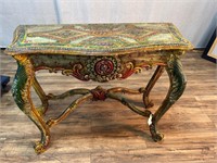 Vintage Venetian Polychrome Painted Console Table