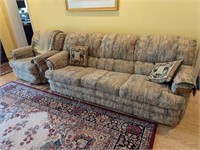 Sofa w/ matching recliner 85" by 36" and 40" by 36
