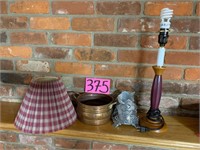 Lamp, Metal Candle Holder and Copper TIn