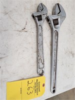 (2) CRAFTSMAN ADJUSTABLE WRENCHES